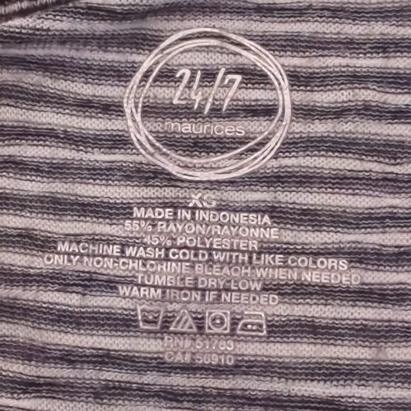 Maurices Black and White Cap Sleeve Shirt - Picture 6 of 6